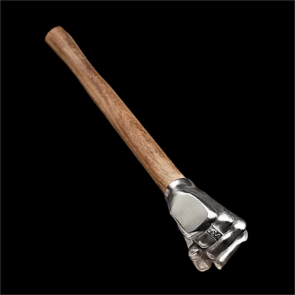 Heavy-Duty Fist Wooden Handle Hammer Ornament