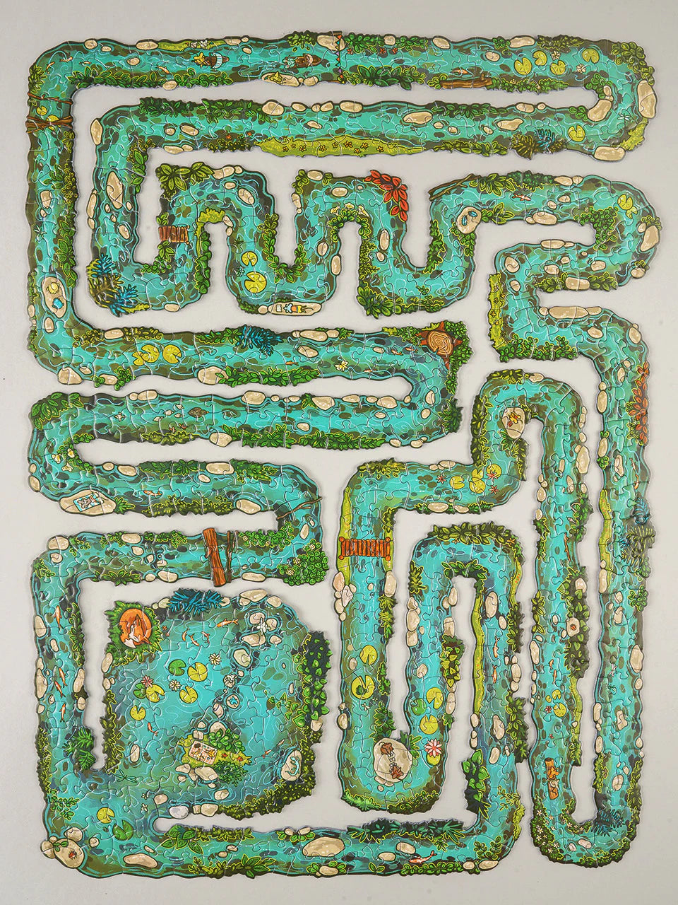 Edge Piece Puzzle Game，Unique River - Themed Puzzle