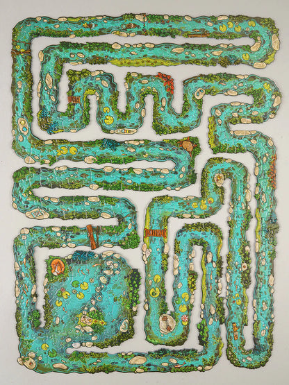 Edge Piece Puzzle Game，Unique River - Themed Puzzle