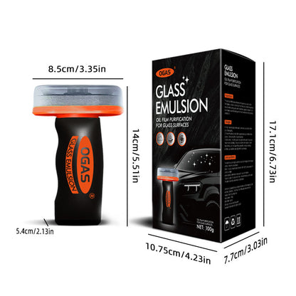 180ml Car Glass Oil Film Remover – Windshield Cleaner Brush