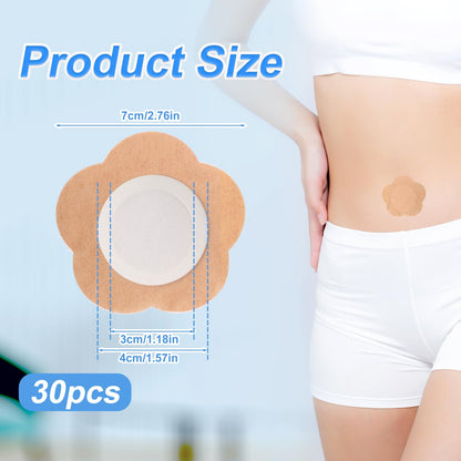 🌿 Natural Healing Castor Oil Packs – 30 Disposable Adhesive Patches, Oil Not Included