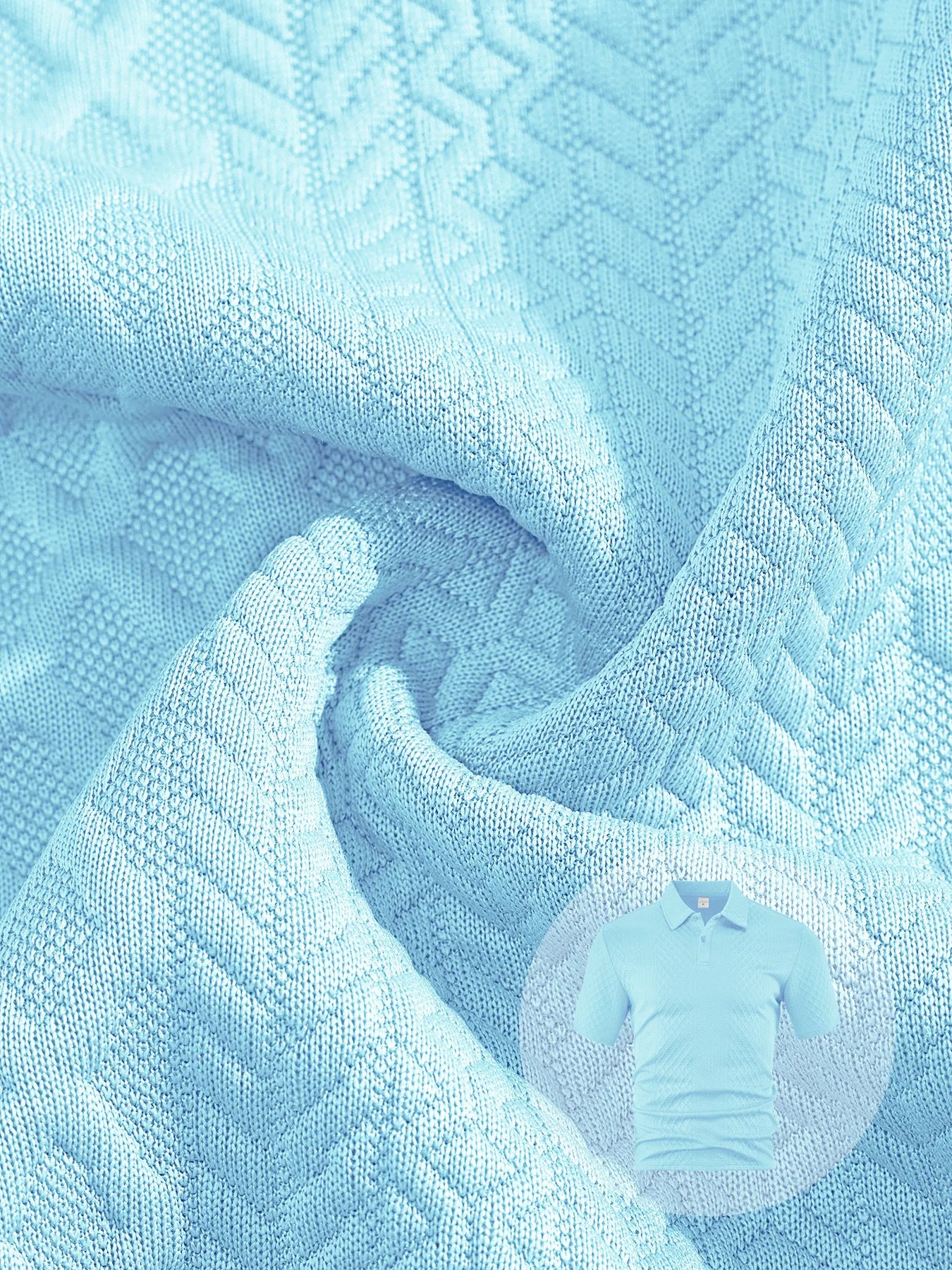 🌴Men's Solid Textured Polo Shirt & Shorts Set🌞