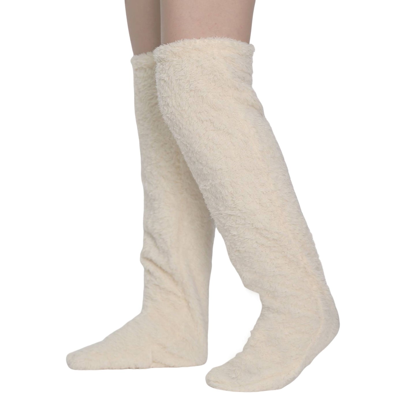 Over-Knee Fuzzy Plush Socks (2PCS) — Cozy, Cute & Irresistibly Soft