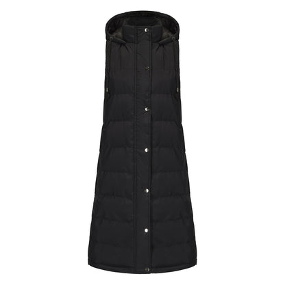 Women With Hood Sleeveless Down Vest