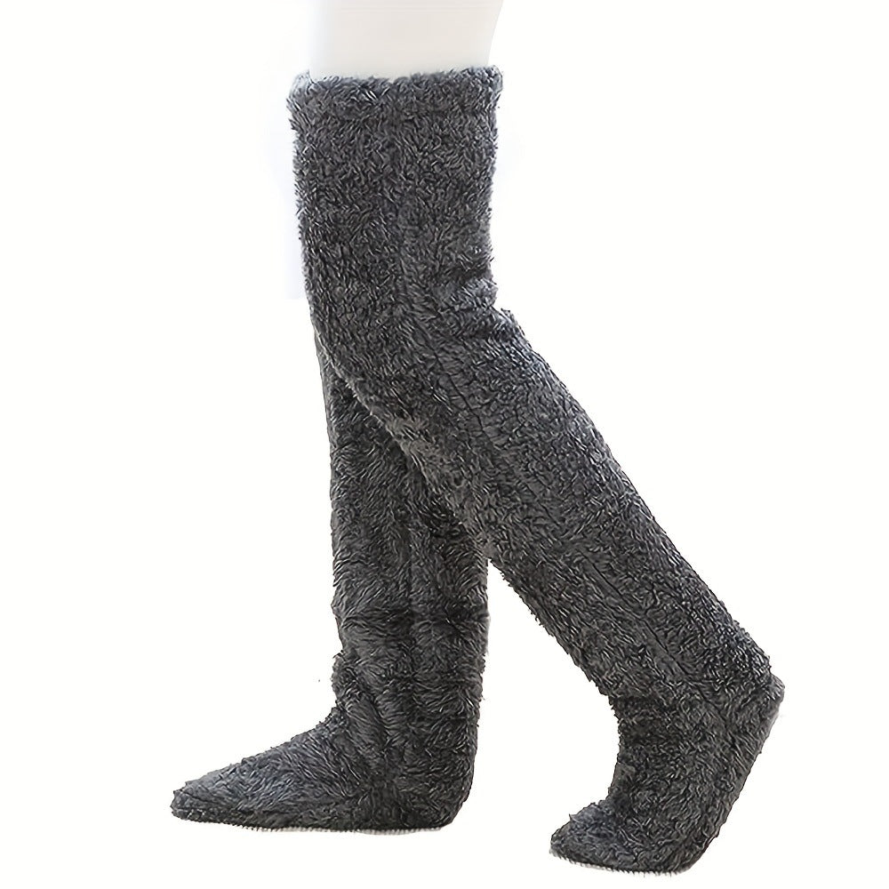 Over-Knee Fuzzy Plush Socks (2PCS) — Cozy, Cute & Irresistibly Soft