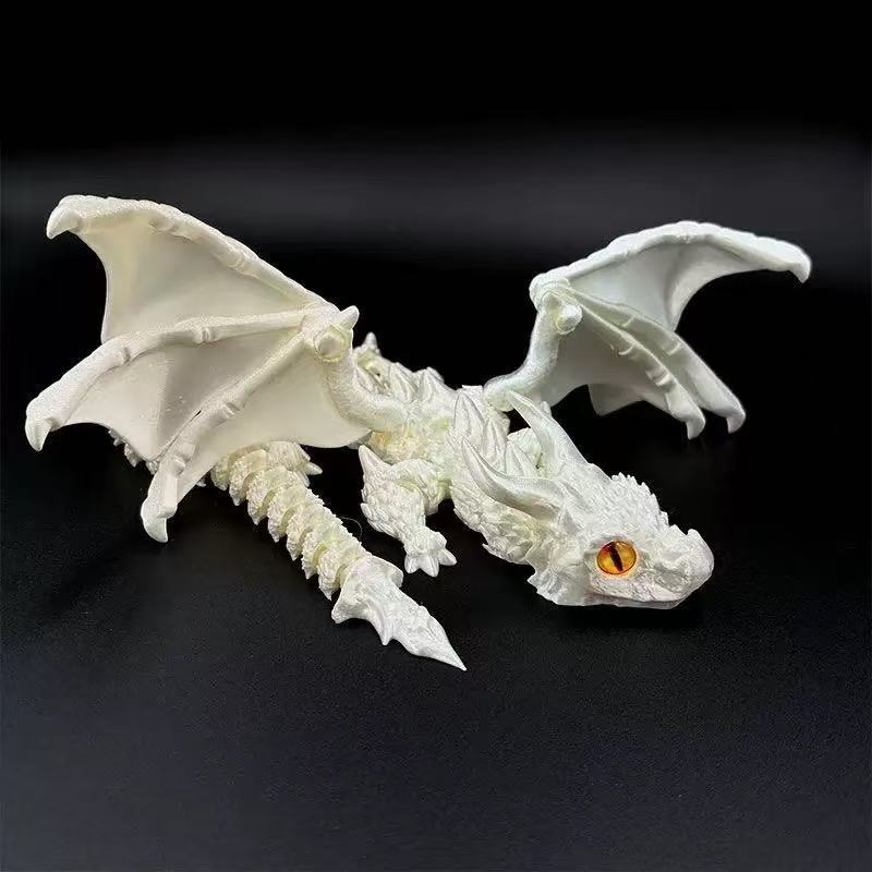 2PCS 12" 3D Printed Dragons with Articulated Wings