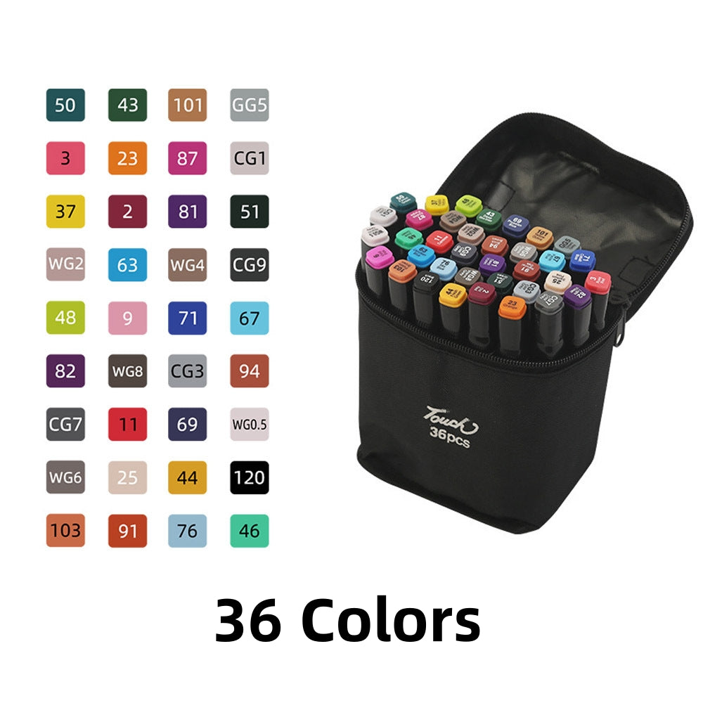 Dual Tip Alcohol Marker Pen Set – 24/36/48/60 Colors for Art, DIY Crafts & Easter Gifts