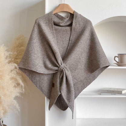 Women's Solid Color Wool Blend Shawl