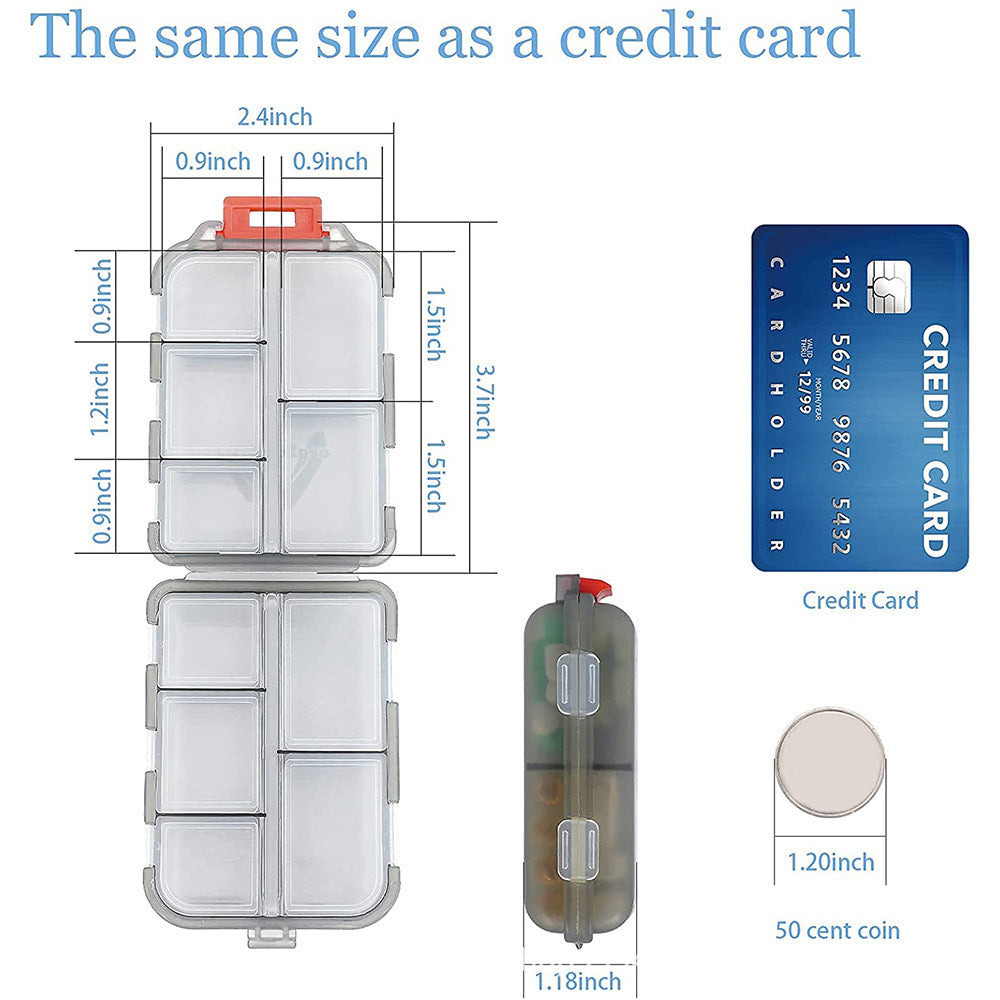 Smart Pocket Pill Organizer – 7 Day Travel Medicine Case with 147 Labels