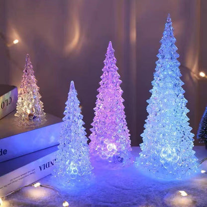 3 Pieces Lighted Christmas Tree Figurine set