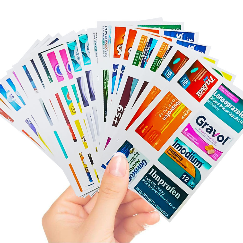 Smart Pocket Pill Organizer – 7 Day Travel Medicine Case with 147 Labels