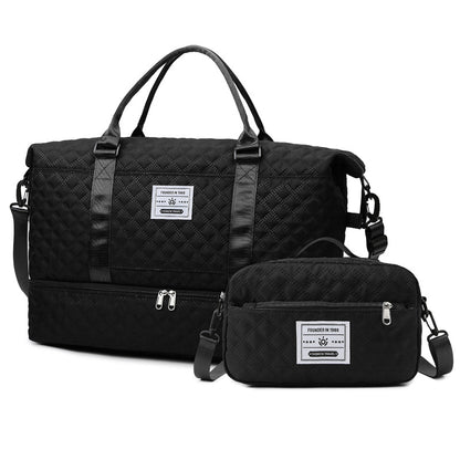 2Pcs Aril Travel Duffel Bag – Shoe Compartment + Toiletry Organizer