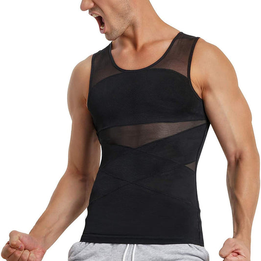 Men's Mesh Breathable Compression Shapewear Vest