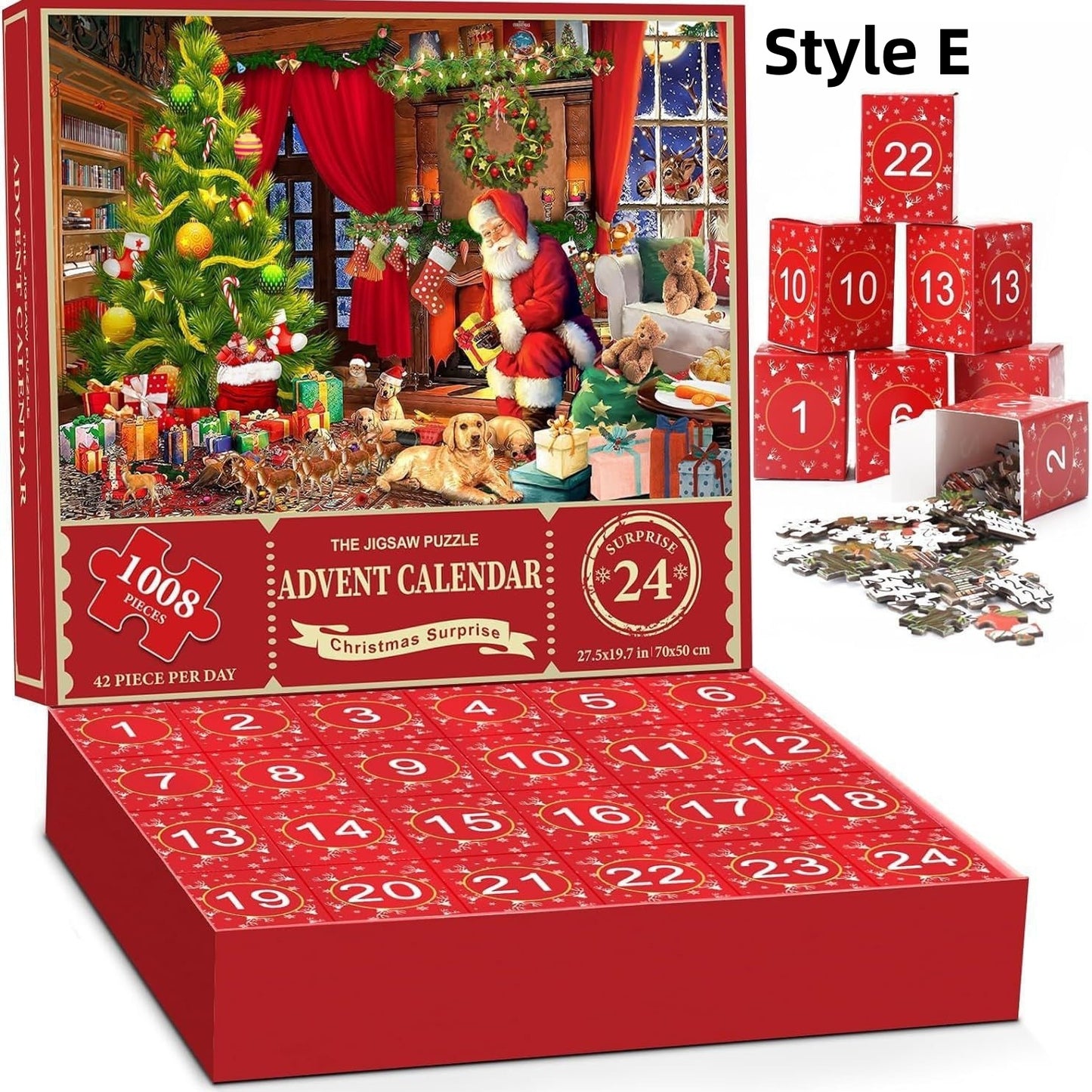 Christmas Advent Calendar Jigsaw Puzzle – 1000pcs Festive Holiday Countdown Fun