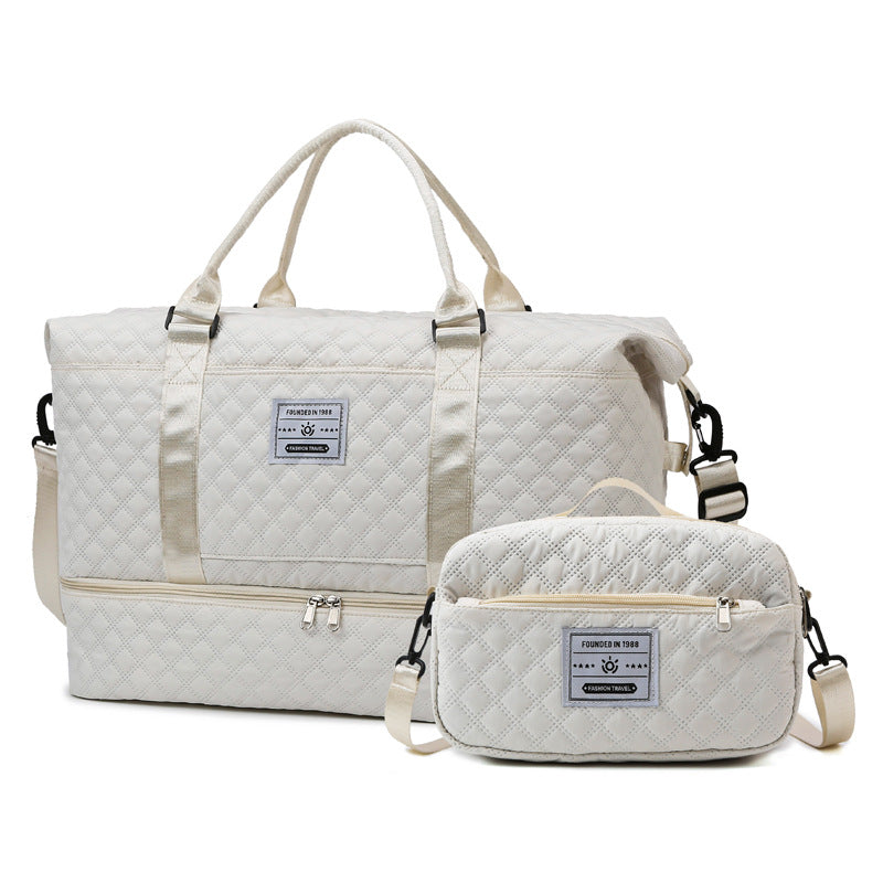 2Pcs Aril Travel Duffel Bag – Shoe Compartment + Toiletry Organizer