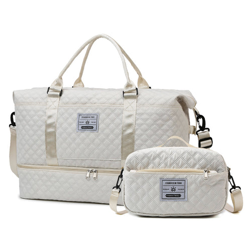 2Pcs Aril Travel Duffel Bag – Shoe Compartment + Toiletry Organizer