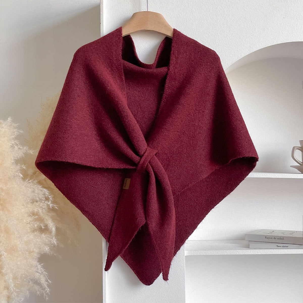 Women's Solid Color Wool Blend Shawl