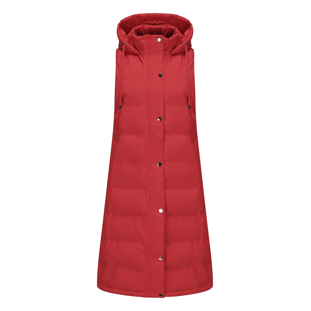Women With Hood Sleeveless Down Vest