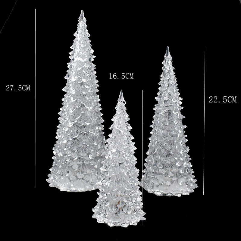 3 Pieces Lighted Christmas Tree Figurine set