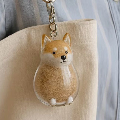 Pet Hair Storage Bottle Keychain for Collecting Dogs Hair Best🐾