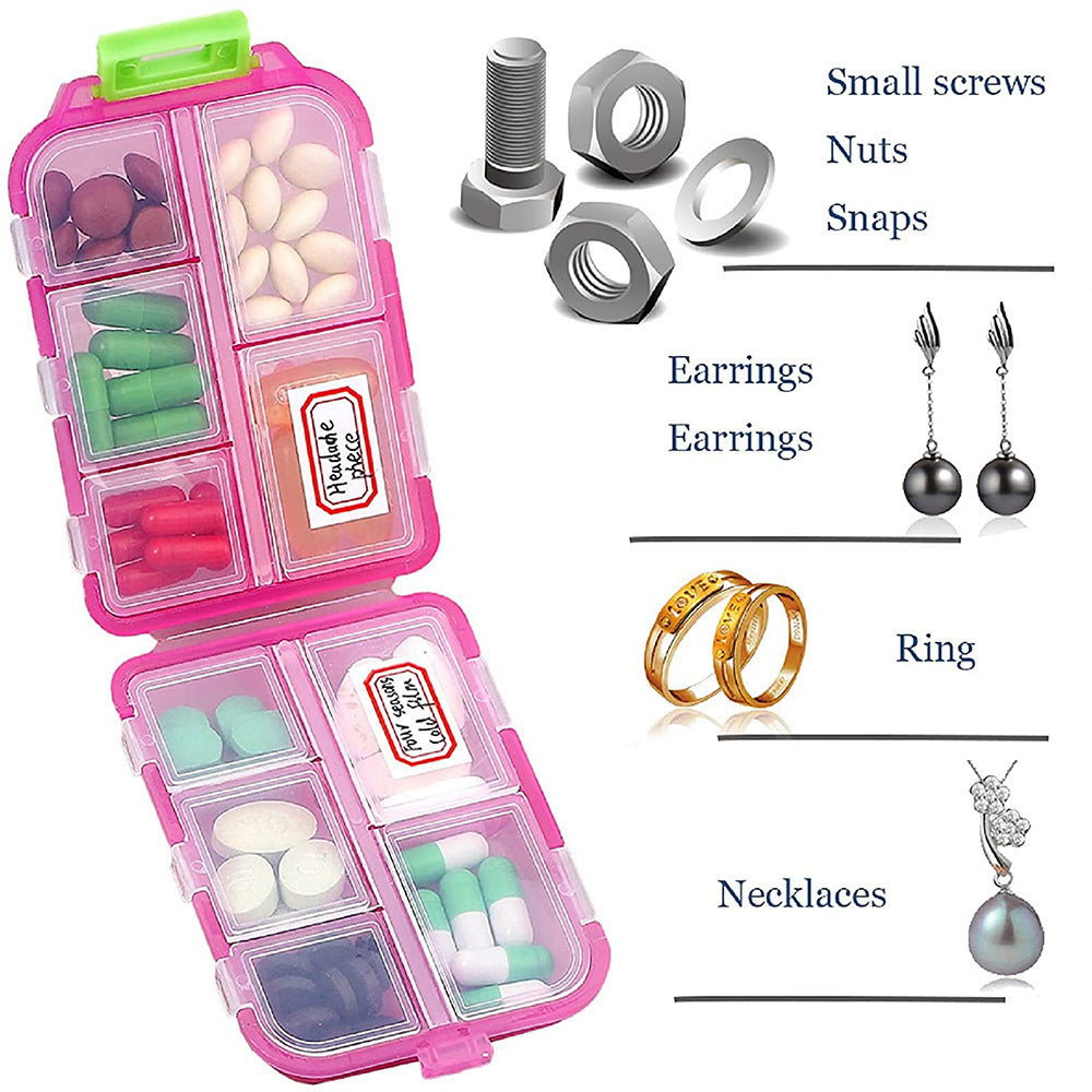 Smart Pocket Pill Organizer – 7 Day Travel Medicine Case with 147 Labels
