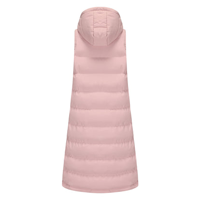 Women With Hood Sleeveless Down Vest