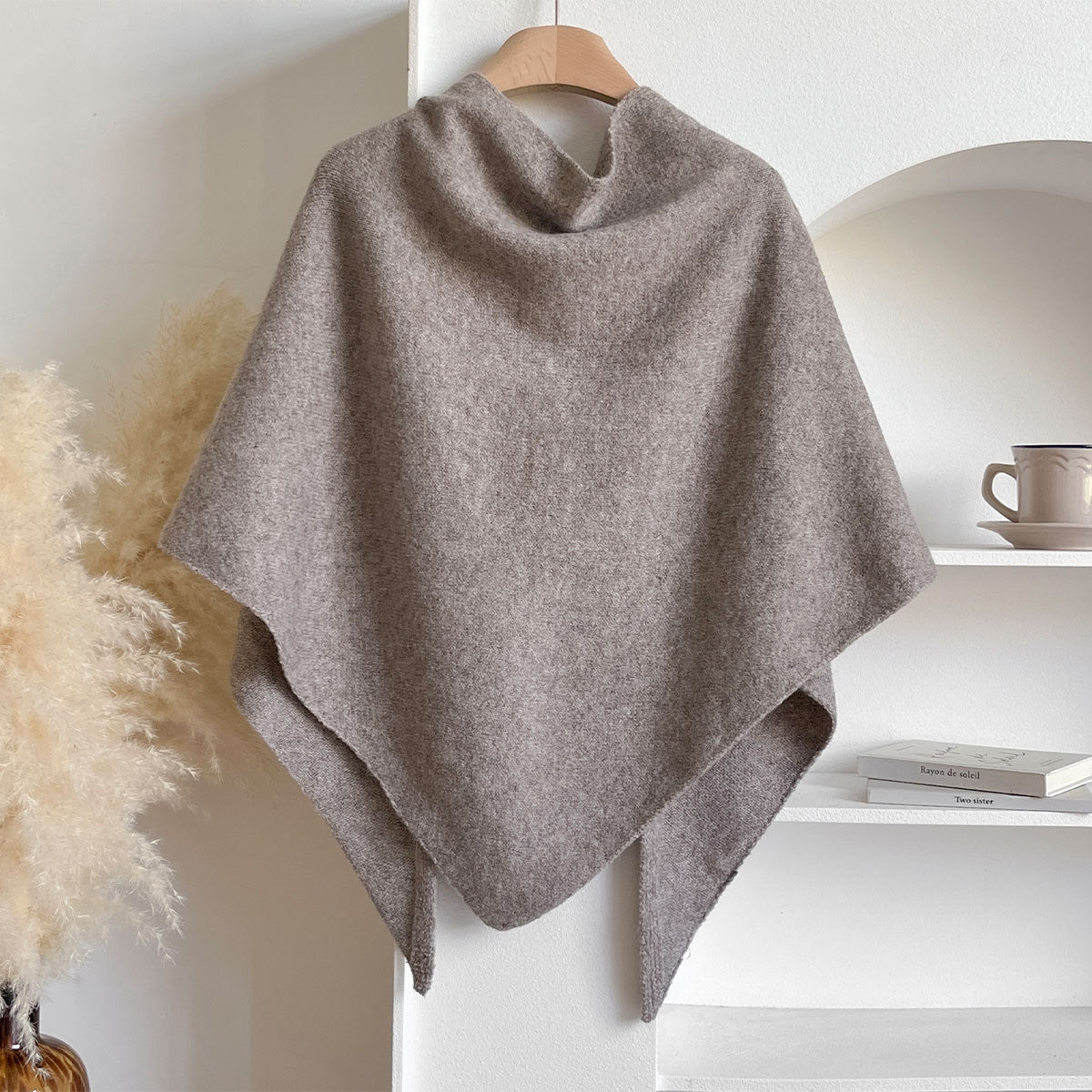 Women's Solid Color Wool Blend Shawl