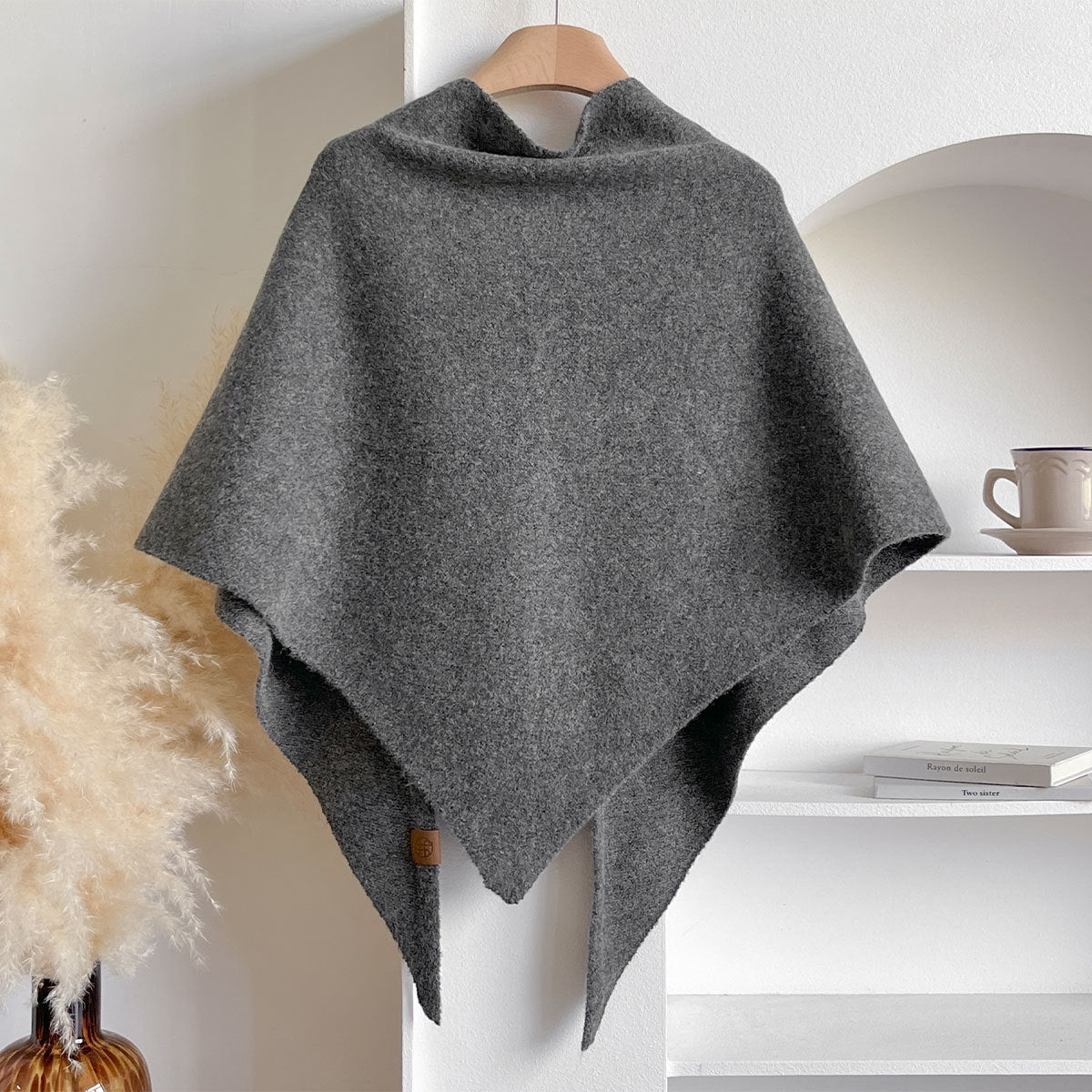 Women's Solid Color Wool Blend Shawl