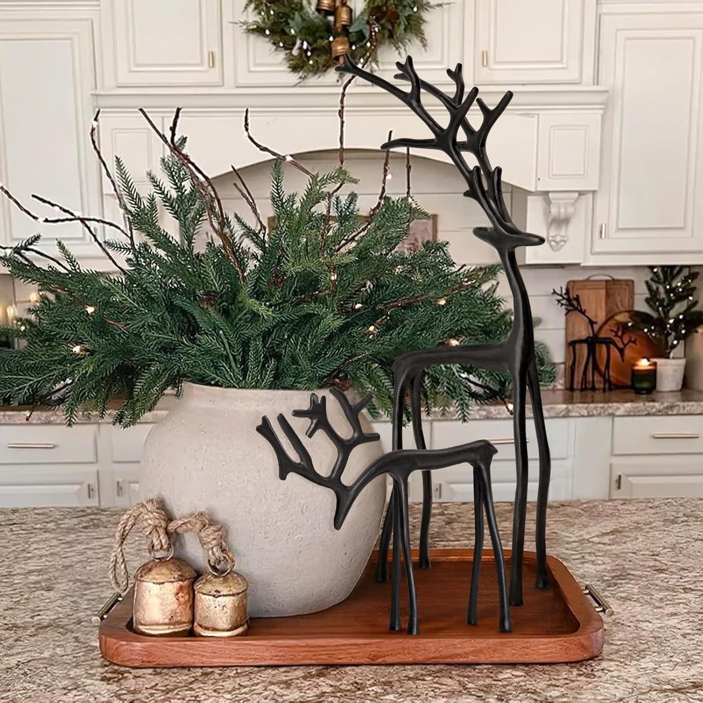 Holiday Time - Metal Deer Tabletop Decoration Set