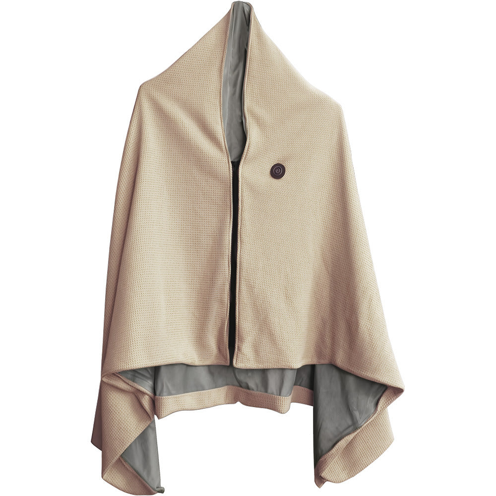 Portable Soft Zipper Electric Heated Blanket Shawl