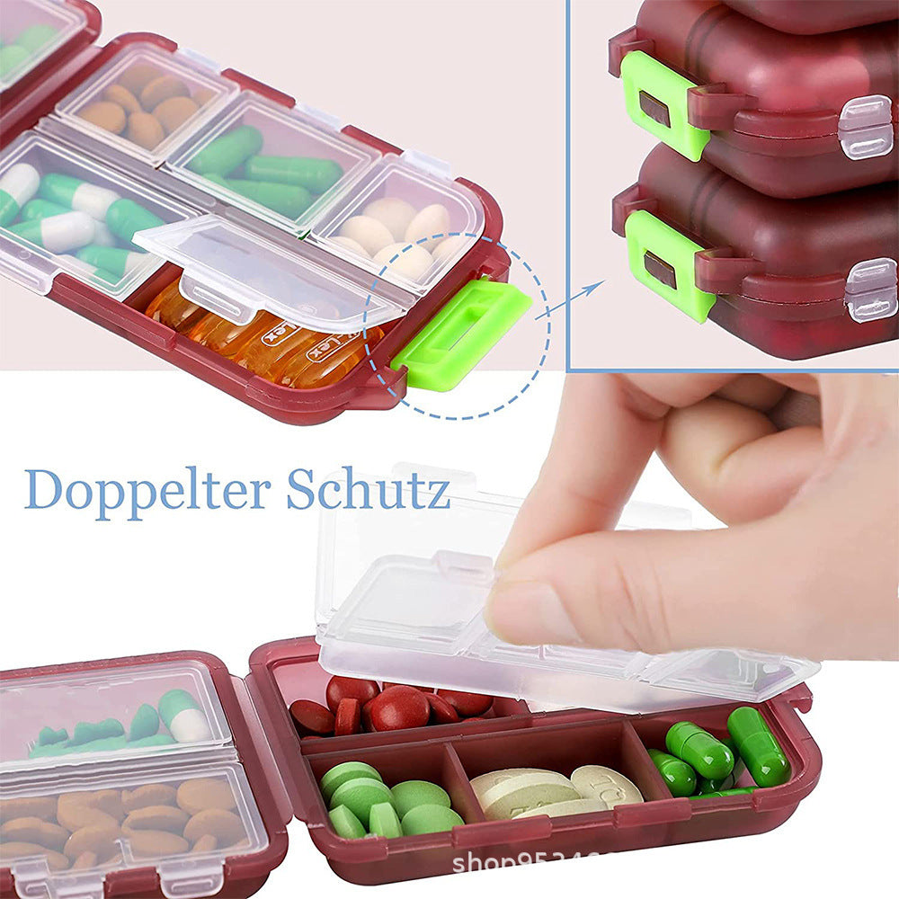 Smart Pocket Pill Organizer – 7 Day Travel Medicine Case with 147 Labels