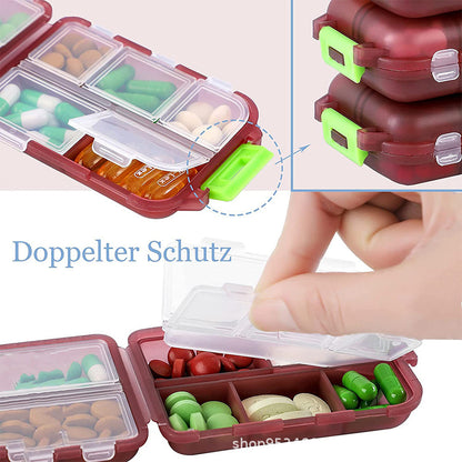 Smart Pocket Pill Organizer – 7 Day Travel Medicine Case with 147 Labels