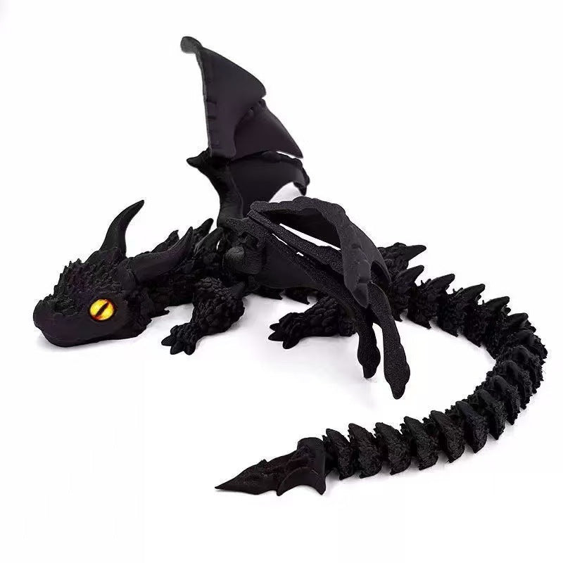 2PCS 12" 3D Printed Dragons with Articulated Wings