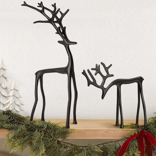 Holiday Time - Metal Deer Tabletop Decoration Set