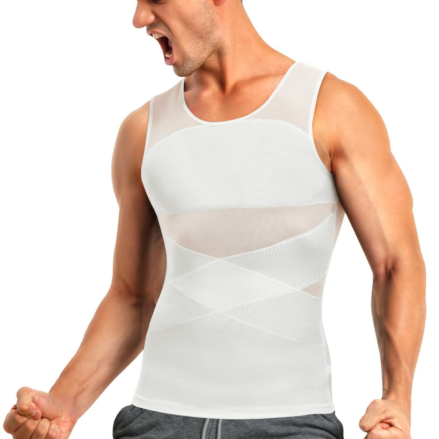 Men's Mesh Breathable Compression Shapewear Vest