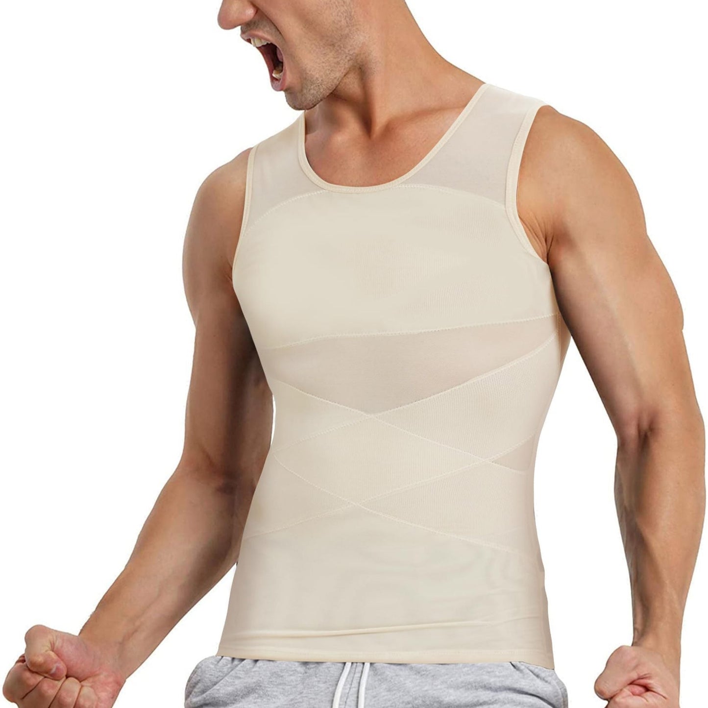 Men's Mesh Breathable Compression Shapewear Vest