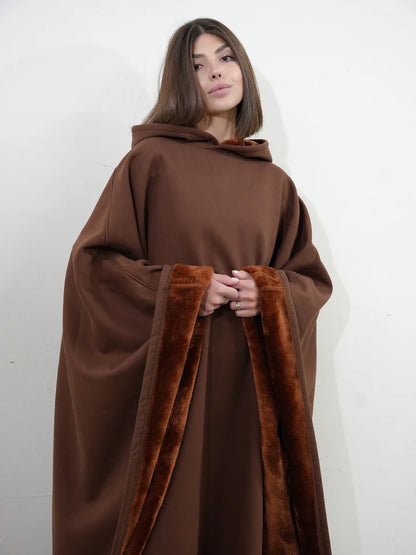Eden Hoodie – Oversized Weighted Hoodie Cloak with Ultra-Soft Faux Fur Liner
