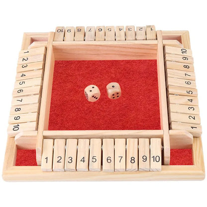 SHUT THE BOX-WOODEN DICE BOARD GAME