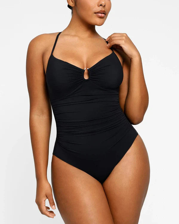 U-Ring Cut Out Shaping Swimsuit