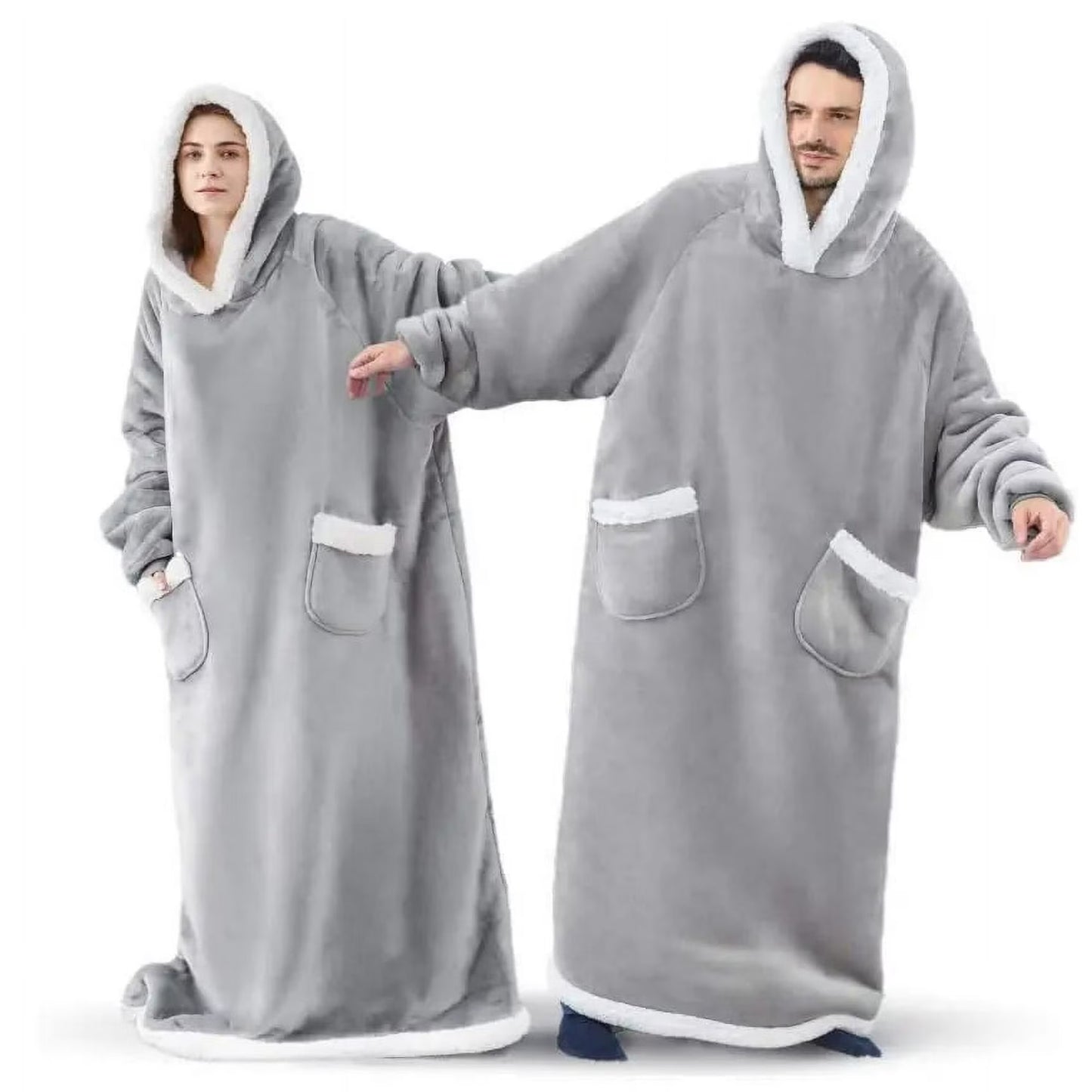 Long Wearable Blanket Hoodie