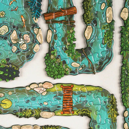 Edge Piece Puzzle Game，Unique River - Themed Puzzle