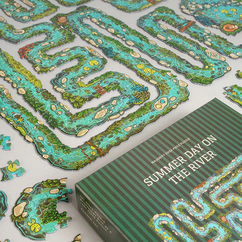 Edge Piece Puzzle Game，Unique River - Themed Puzzle