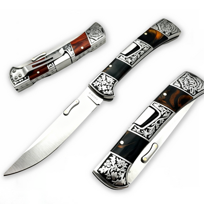 ⚔️Columbia 3159 exquisitely carved outdoor folding knife