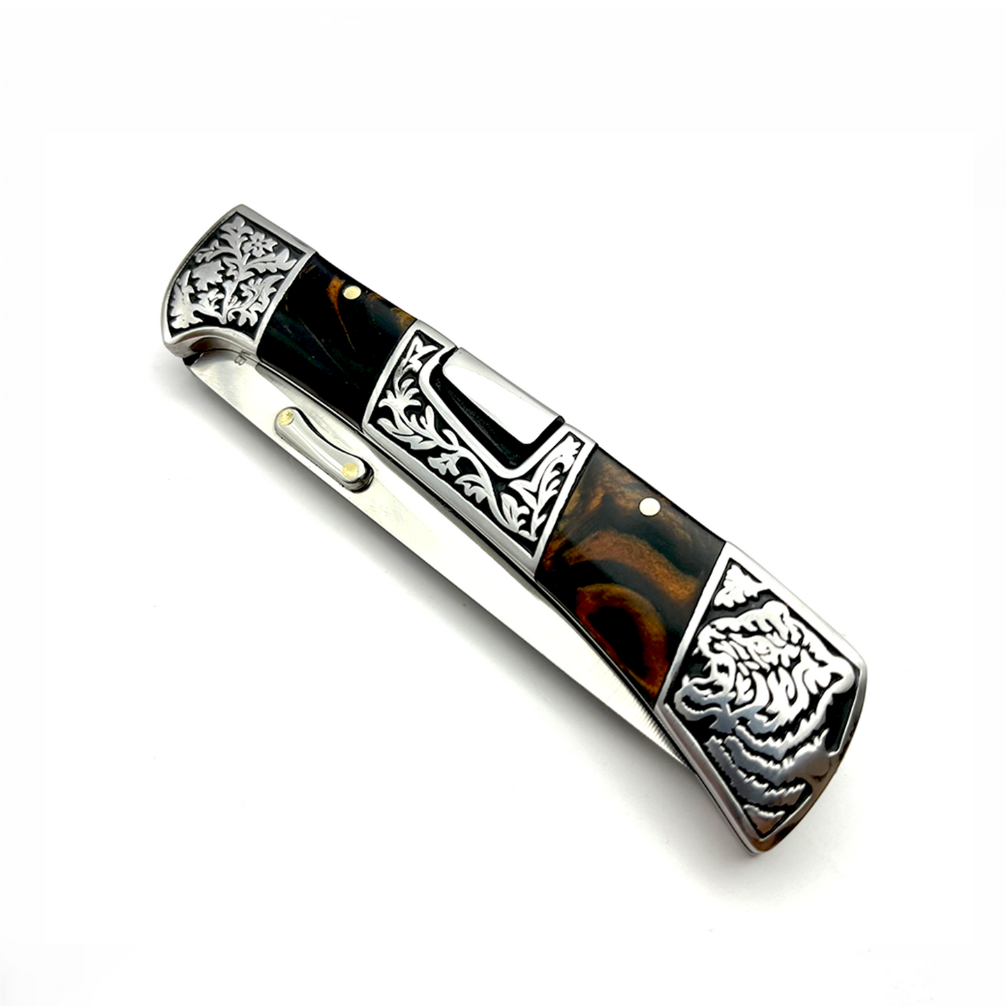 ⚔️Columbia 3159 exquisitely carved outdoor folding knife