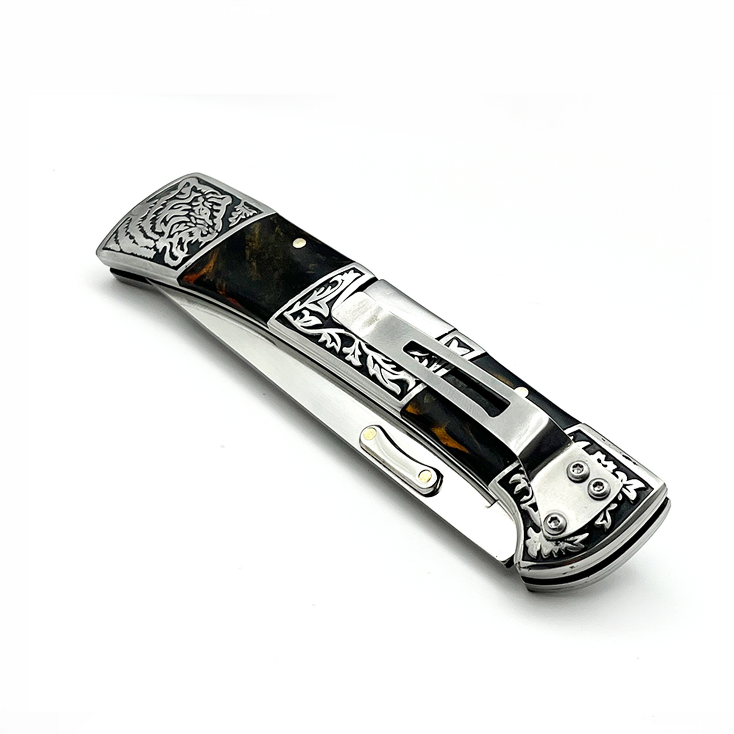 ⚔️Columbia 3159 exquisitely carved outdoor folding knife