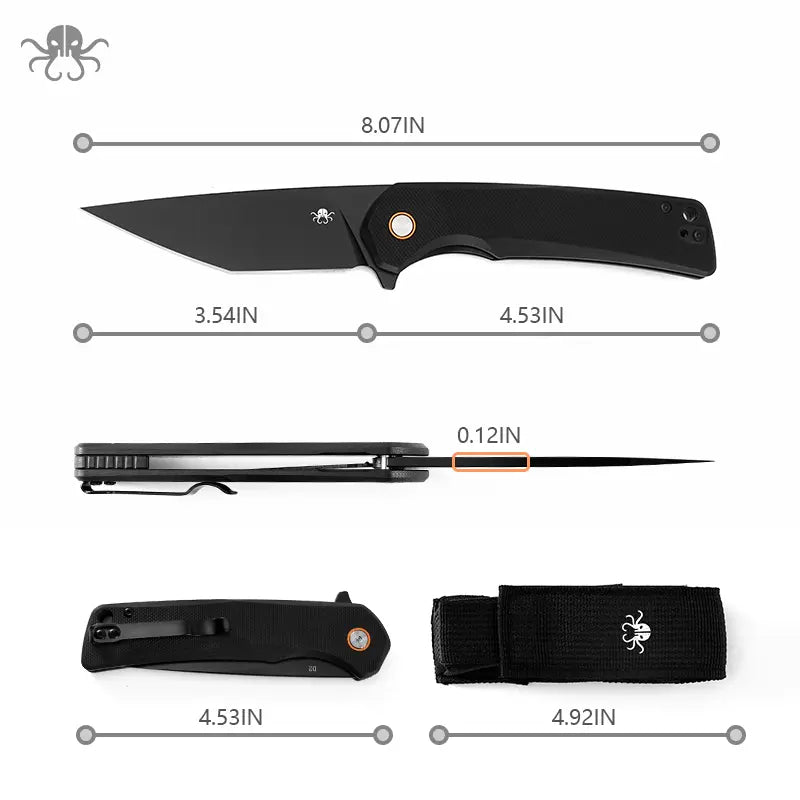 KLAKEN J147-VIREX-D2 Blade With G10 Handle EDC Pocket Tool