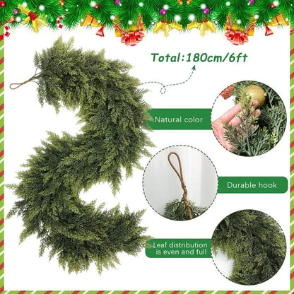 2 PCs Artificial Cedar Garlands