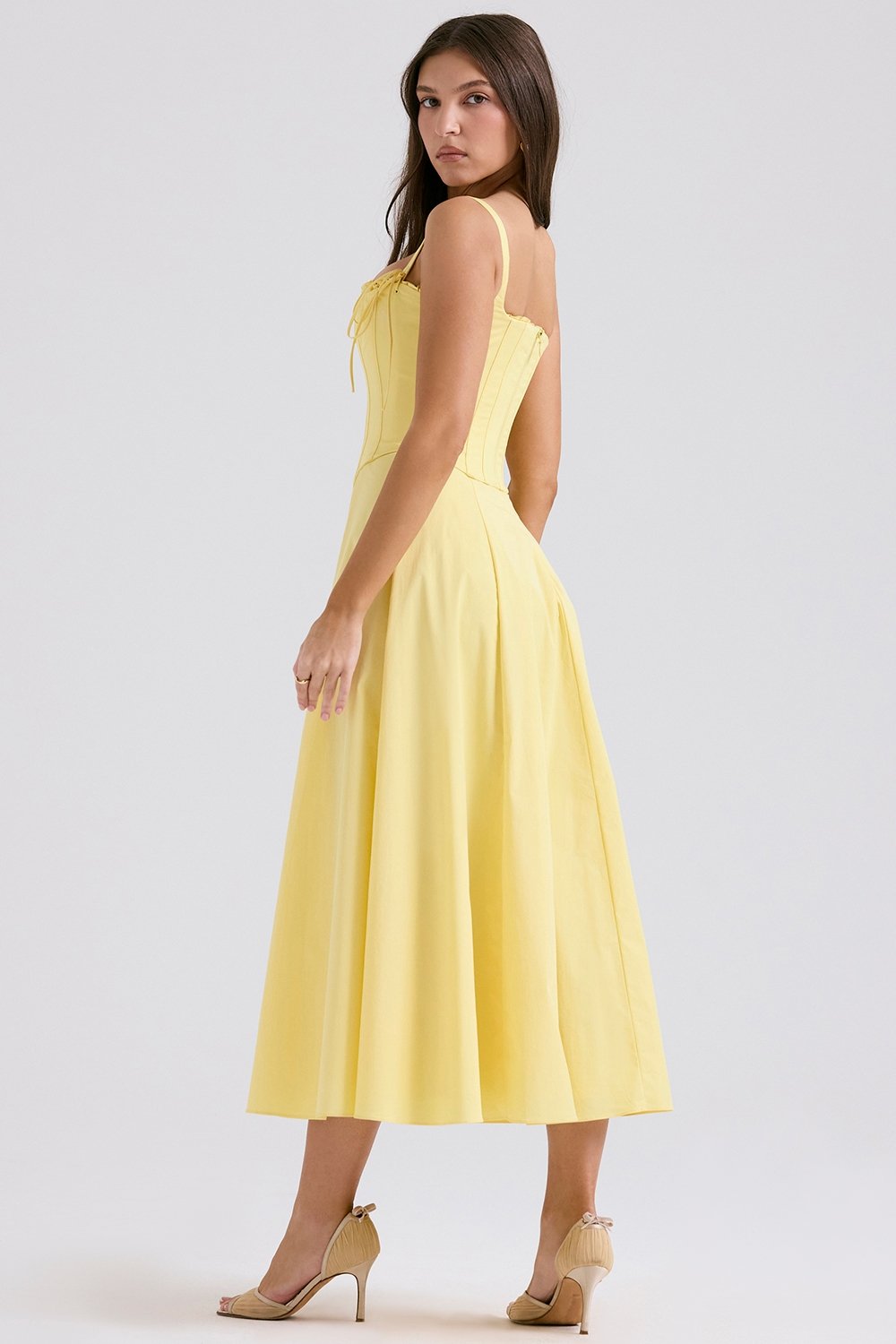 CLARABELLE SUNSHINE COTTON MIDI SUNDRESS
