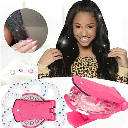 Gemstone Hair Styling Tool Kit – Quick, Safe & Fun Hair Sparkle Maker for All Ages