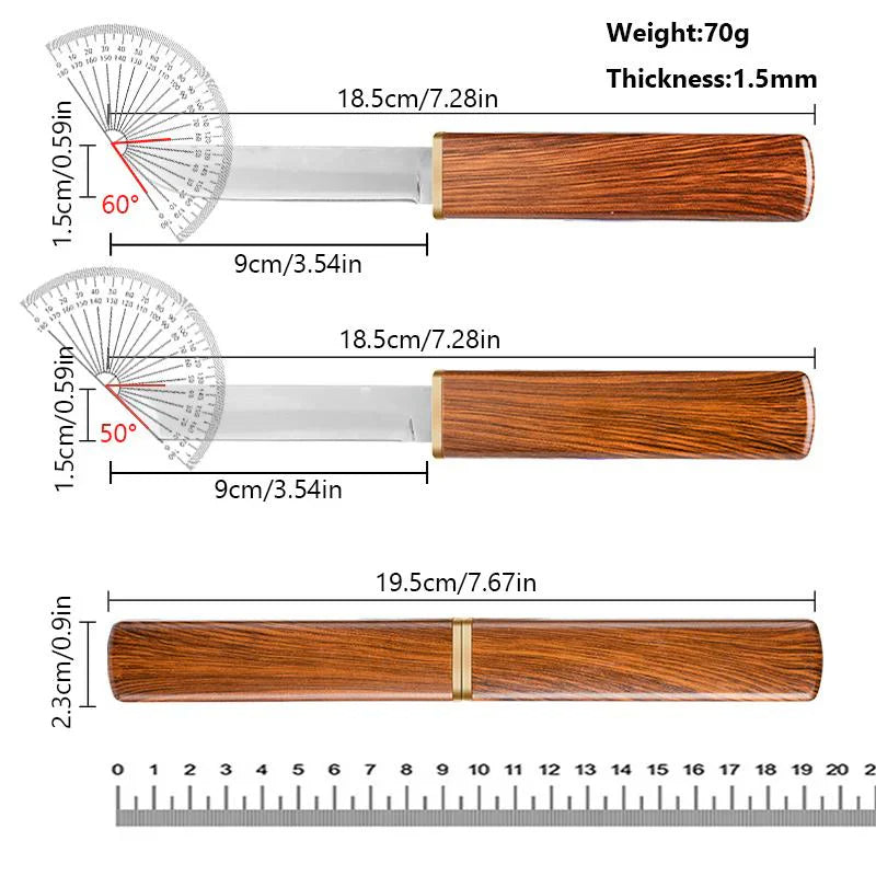 2 in 1 Double Blade Set with Wooden Handle